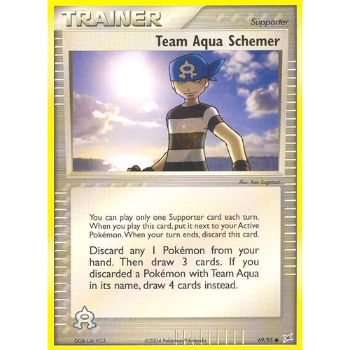 Team Aqua Schemer 69/95 EX Team Magma vs Team Aqua Uncommon Trainer Pokemon Card NEAR MINT TCG