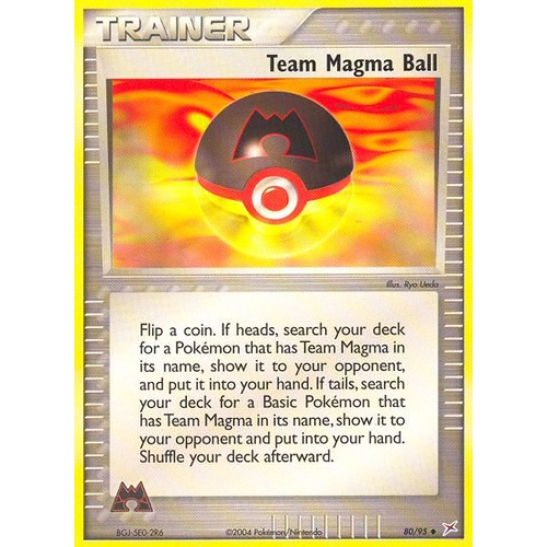 Team Magma Ball 80/95 EX Team Magma vs Team Aqua Uncommon Trainer Pokemon Card NEAR MINT TCG