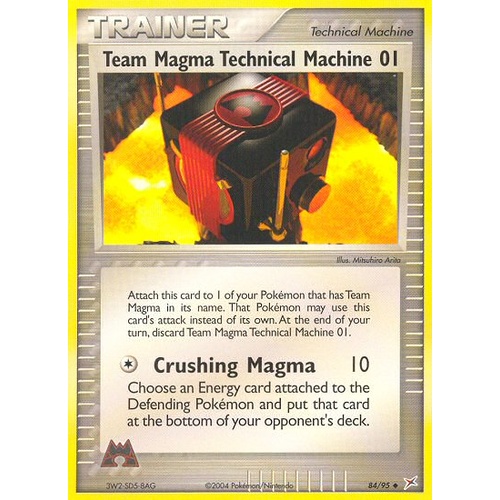 Team Magma Technical Machine 01 84/95 EX Team Magma vs Team Aqua Uncommon Trainer Pokemon Card NEAR MINT TCG