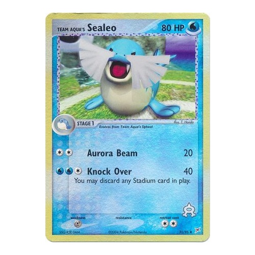 Team Aqua's Sealeo 31/95 EX Team Magma vs Team Aqua Reverse Holo Uncommon Pokemon Card NEAR MINT TCG