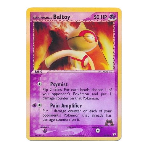 Team Magma's Baltoy 32/95 EX Team Magma vs Team Aqua Reverse Holo Uncommon Pokemon Card NEAR MINT TCG