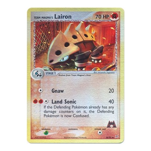 Team Magma's Lairon 36/95 EX Team Magma vs Team Aqua Reverse Holo Uncommon Pokemon Card NEAR MINT TCG