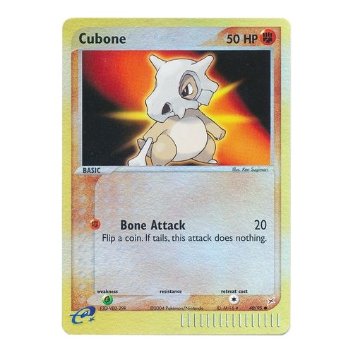 Cubone 40/95 EX Team Magma vs Team Aqua Reverse Holo Common Pokemon Card NEAR MINT TCG