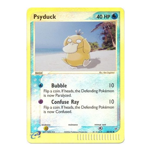 Psyduck 44/95 EX Team Magma vs Team Aqua Reverse Holo Common Pokemon Card NEAR MINT TCG