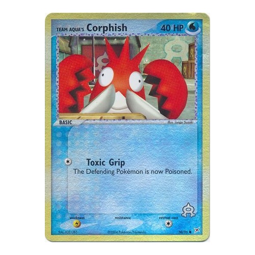 Team Aqua's Corphish 50/95 EX Team Magma vs Team Aqua Reverse Holo Common Pokemon Card NEAR MINT TCG