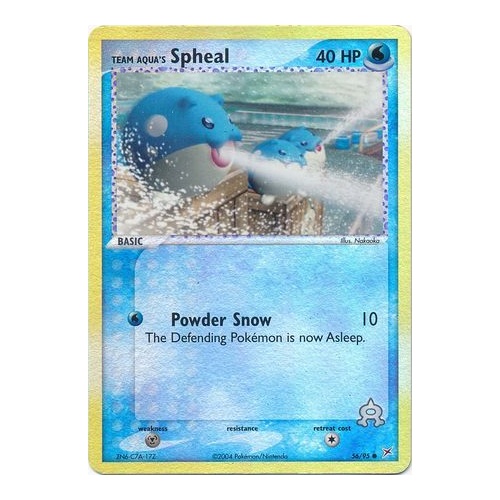 Team Aqua's Spheal 56/95 EX Team Magma vs Team Aqua Reverse Holo Common Pokemon Card NEAR MINT TCG