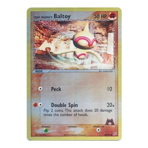 Team Magma's Baltoy 60/95 EX Team Magma vs Team Aqua Reverse Holo Common Pokemon Card NEAR MINT TCG