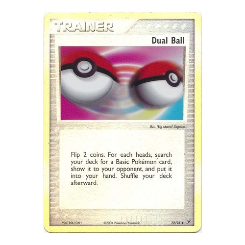 Dual Ball 72/95 EX Team Magma vs Team Aqua Reverse Holo Uncommon Trainer Pokemon Card NEAR MINT TCG