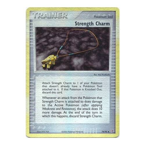 Strength Charm 74/95 EX Team Magma vs Team Aqua Reverse Holo Uncommon Trainer Pokemon Card NEAR MINT TCG