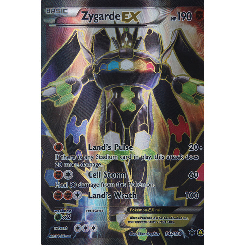 Zygarde EX 54a/124 XY Fates Collide Holo Alternative Art Ultra Rare Pokemon Card NEAR MINT TCG