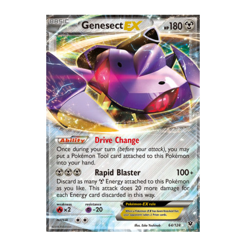 Genesect EX 64/124 XY Fates Collide Holo Ultra Rare Pokemon Card NEAR MINT TCG