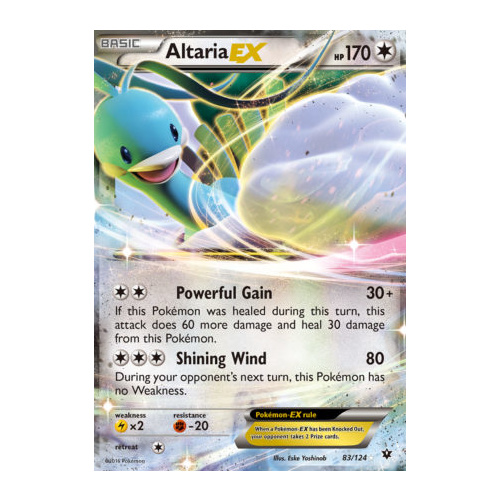 Altaria EX 83/124 XY Fates Collide Holo Ultra Rare Pokemon Card NEAR MINT TCG