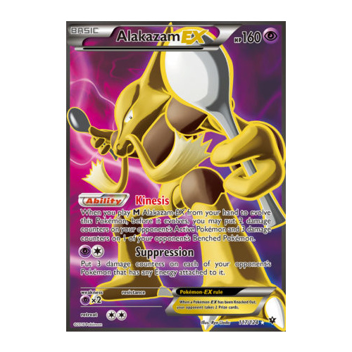 Alakazam EX 117/124 XY Fates Collide Holo Ultra Rare Full Art Pokemon Card NEAR MINT TCG