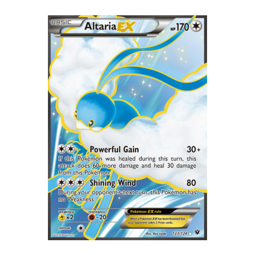 Altaria EX 123/124 XY Fates Collide Holo Ultra Rare Full Art Pokemon Card NEAR MINT TCG