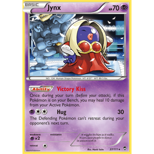 Jynx 37/111 XY Furious Fists Rare Pokemon Card NEAR MINT TCG