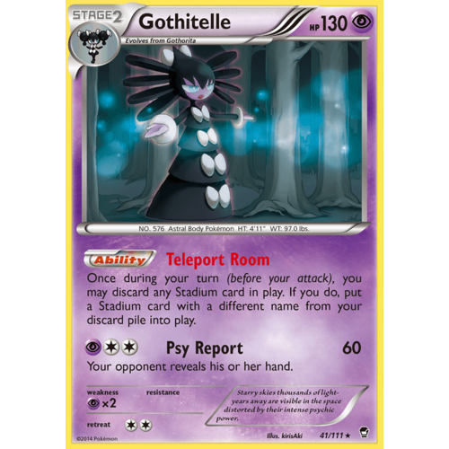 Gothitelle 41/111 XY Furious Fists Rare Pokemon Card NEAR MINT TCG