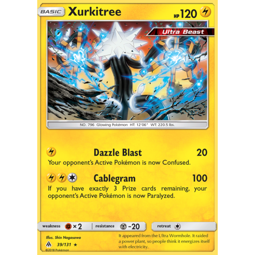 Xurkitree 39/131 SM Forbidden Light Rare Pokemon Card NEAR MINT TCG