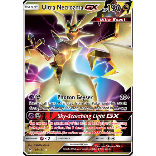 Ultra Necrozma GX 95/131 SM Forbidden Light Holo Ultra Rare Pokemon Card NEAR MINT TCG