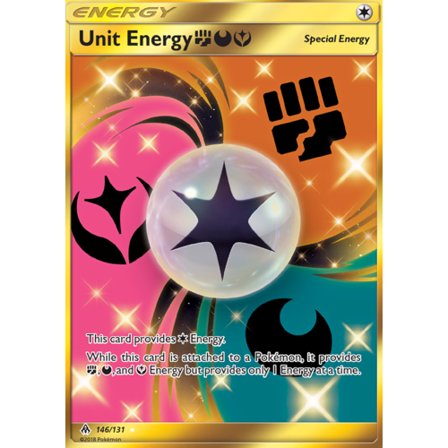 Unit Energy FDF 146/131 SM Forbidden Light Holo Full Art Secret Rare Pokemon Card NEAR MINT TCG