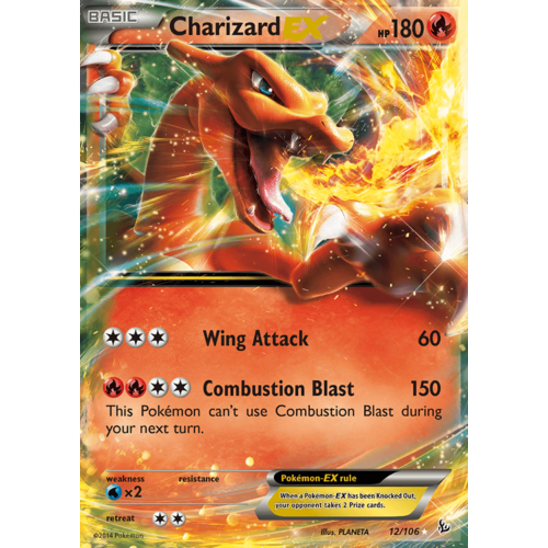 Charizard EX 12/106 XY Flashfire Holo Ultra Rare Pokemon Card NEAR MINT TCG
