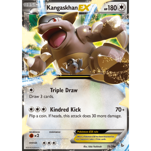 Kangaskhan EX 78/106 XY Flashfire Holo Ultra Rare Pokemon Card NEAR MINT TCG