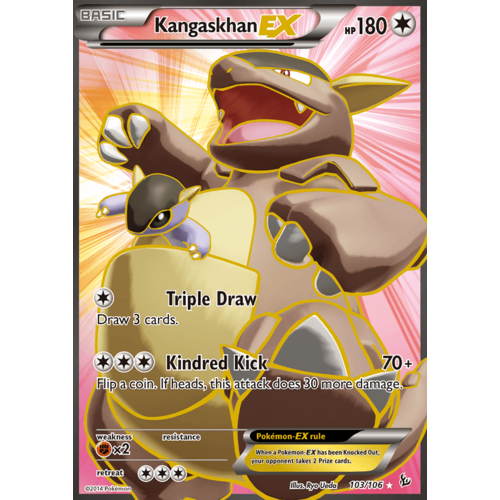 Kangaskhan EX 103/106 XY Flashfire Holo Ultra Rare Full Art Pokemon Card NEAR MINT TCG