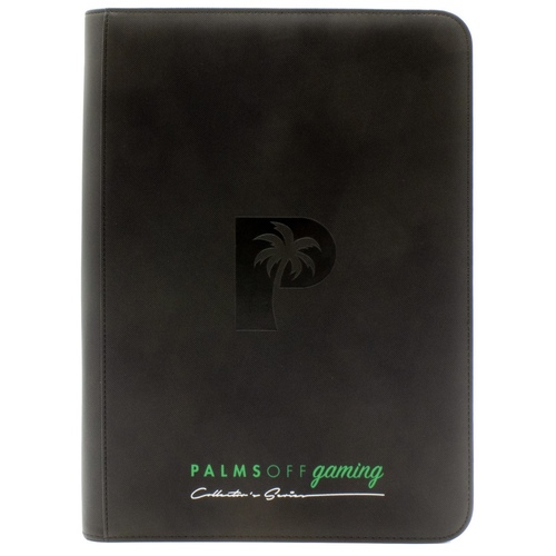 PALMS OFF GAMING 9 Pocket Full View Portfolio zip binder