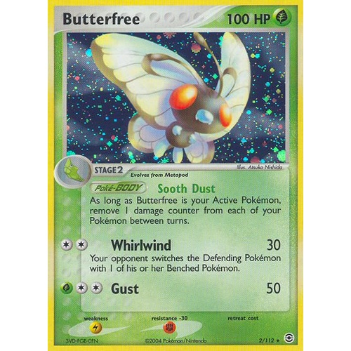 Butterfree 2/112 EX Fire Red & Leaf Green Holo Rare Pokemon Card NEAR MINT TCG