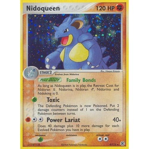 Nidoqueen 9/112 EX Fire Red & Leaf Green Holo Rare Pokemon Card NEAR MINT TCG