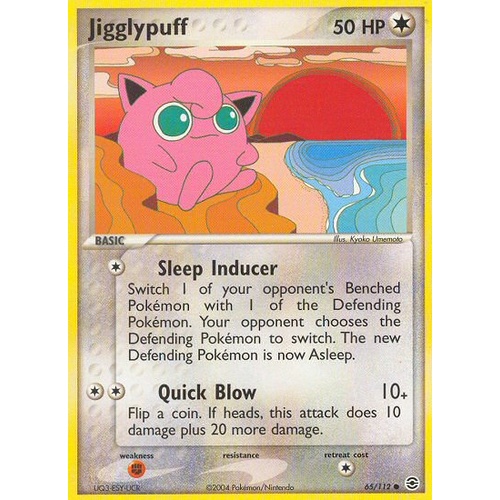 Jigglypuff 65/112 EX Fire Red & Leaf Green Common Pokemon Card NEAR MINT TCG