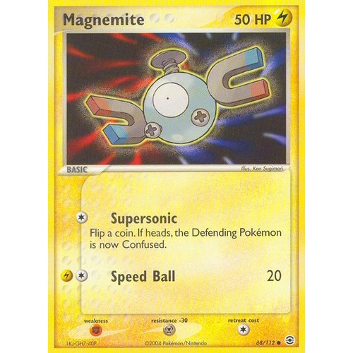 Magnemite 68/112 EX Fire Red & Leaf Green Common Pokemon Card NEAR MINT TCG