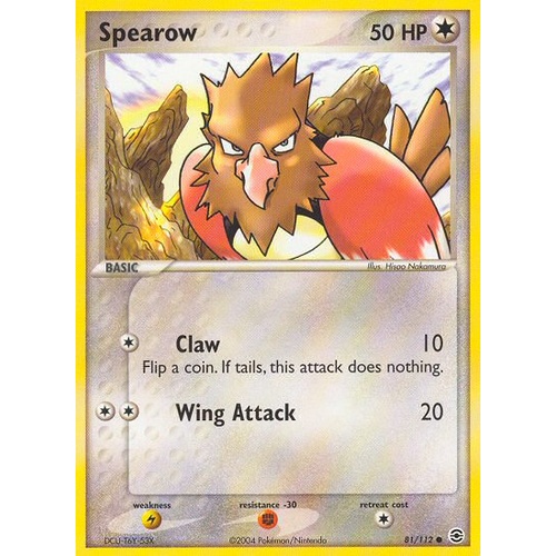 Spearow 81/112 EX Fire Red & Leaf Green Common Pokemon Card NEAR MINT TCG