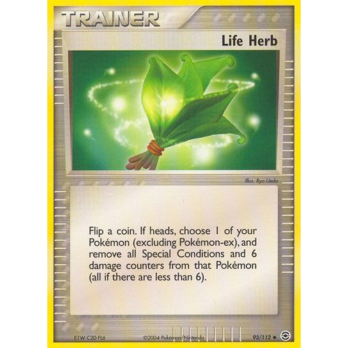 Life Herb 93/112 EX Fire Red & Leaf Green Uncommon Trainer Pokemon Card NEAR MINT TCG