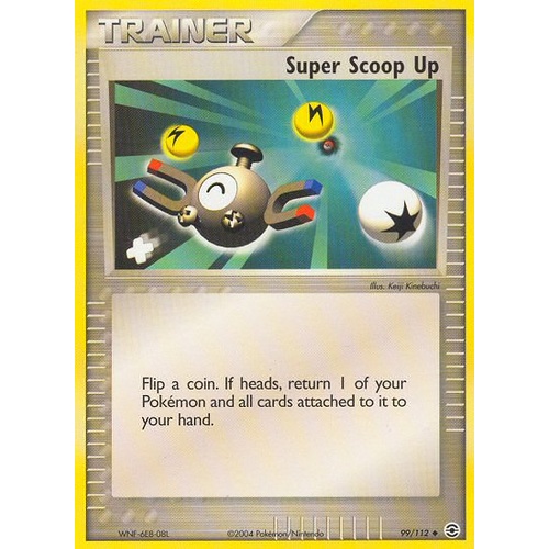 Super Scoop Up 99/112 EX Fire Red & Leaf Green Uncommon Trainer Pokemon Card NEAR MINT TCG