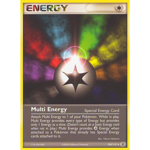 Multi Energy 103/112 EX Fire Red & Leaf Green Rare Pokemon Card NEAR MINT TCG