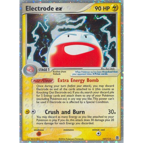 Electrode EX 107/112 EX Fire Red & Leaf Green Holo Ultra Rare Pokemon Card NEAR MINT TCG