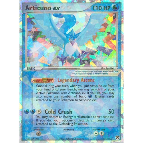 Articuno EX 114/112 EX Fire Red & Leaf Green Holo Secret Rare Pokemon Card NEAR MINT TCG
