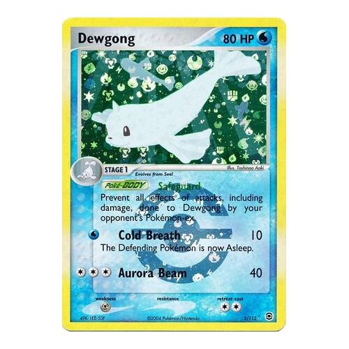 Dewgong 3/112 EX Fire Red & Leaf Green Reverse Holo Rare Pokemon Card NEAR MINT TCG