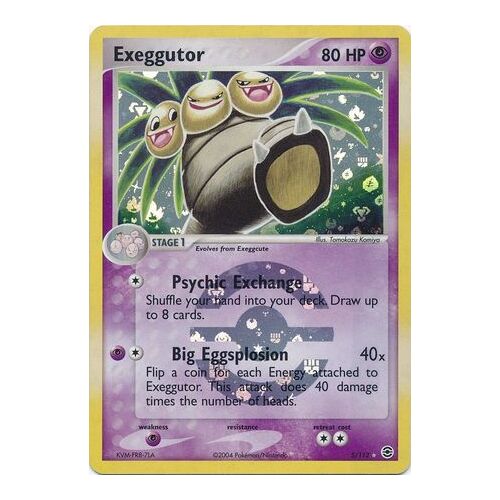 Exeggutor 5/112 EX Fire Red & Leaf Green Reverse Holo Rare Pokemon Card NEAR MINT TCG