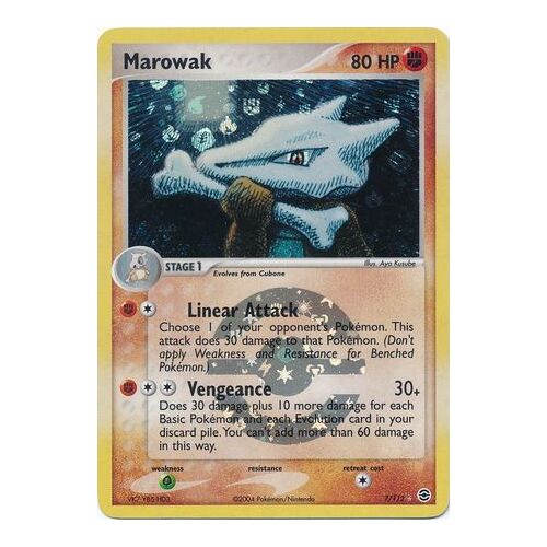 Marowak 7/112 EX Fire Red & Leaf Green Reverse Holo Rare Pokemon Card NEAR MINT TCG