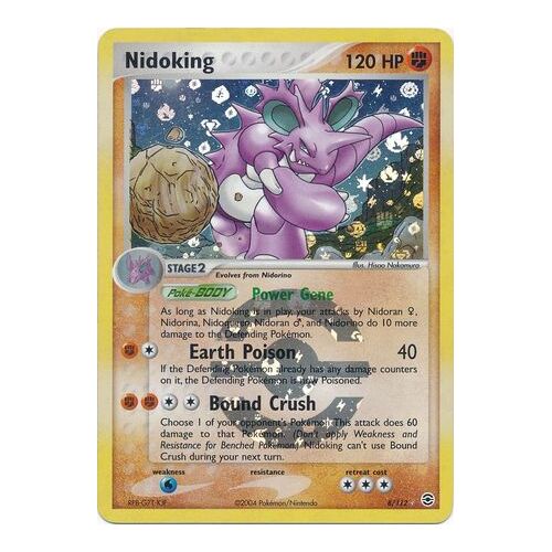 Nidoking 8/112 EX Fire Red & Leaf Green Reverse Holo Rare Pokemon Card NEAR MINT TCG