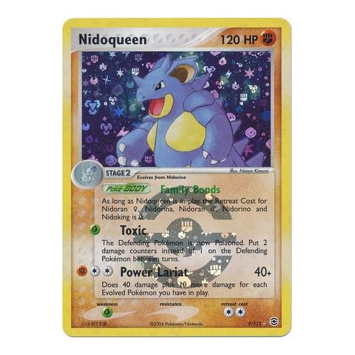 Nidoqueen 9/112 EX Fire Red & Leaf Green Reverse Holo Rare Pokemon Card NEAR MINT TCG