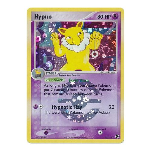 Hypno 25/112 EX Fire Red & Leaf Green Reverse Holo Rare Pokemon Card NEAR MINT TCG