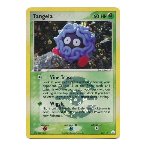 Tangela 30/112 EX Fire Red & Leaf Green Reverse Holo Rare Pokemon Card NEAR MINT TCG