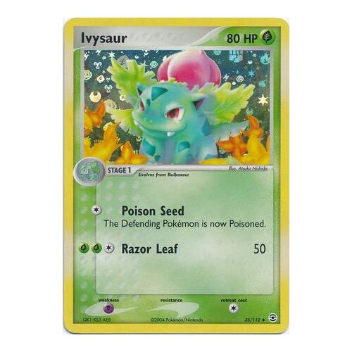 Ivysaur 35/112 EX Fire Red & Leaf Green Reverse Holo Uncommon Pokemon Card NEAR MINT TCG