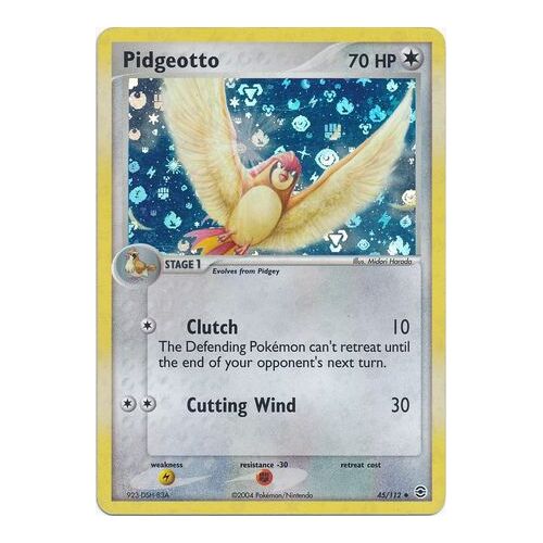 Pidgeotto 45/112 EX Fire Red & Leaf Green Reverse Holo Uncommon Pokemon Card NEAR MINT TCG