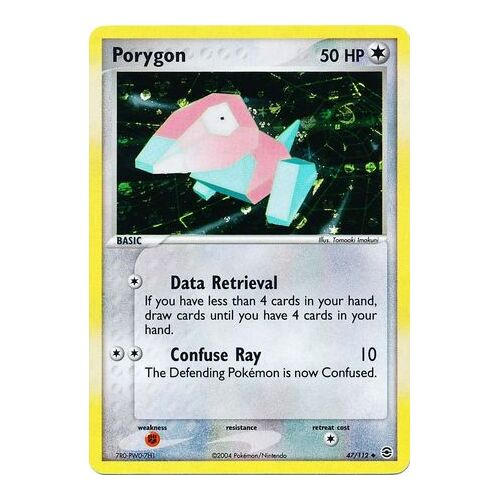 Porygon 47/112 EX Fire Red & Leaf Green Reverse Holo Uncommon Pokemon Card NEAR MINT TCG