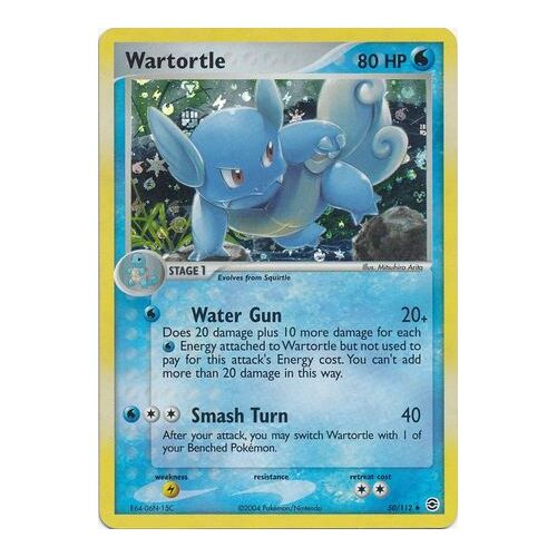 Wartortle 50/112 EX Fire Red & Leaf Green Reverse Holo Uncommon Pokemon Card NEAR MINT TCG