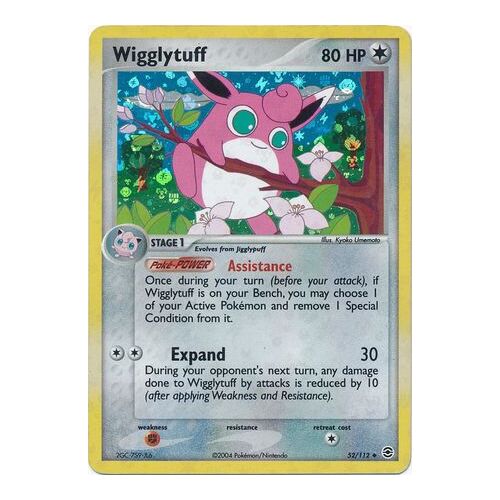 Wigglytuff 52/112 EX Fire Red & Leaf Green Reverse Holo Uncommon Pokemon Card NEAR MINT TCG