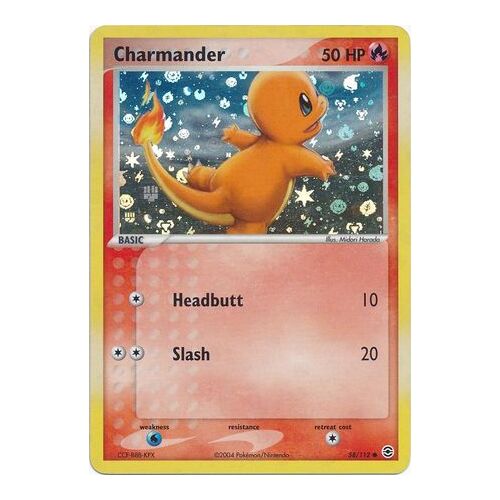 Charmander 58/112 EX Fire Red & Leaf Green Reverse Holo Common Pokemon Card NEAR MINT TCG
